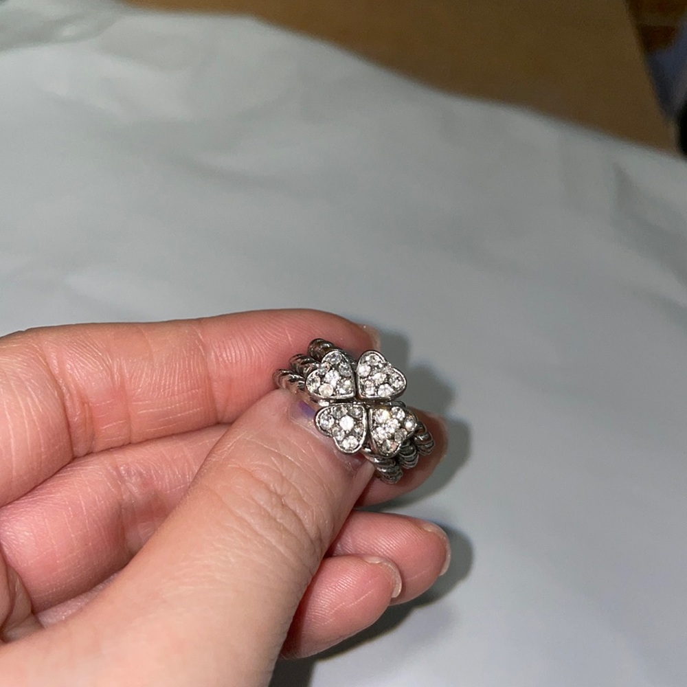 Stackable heart rings